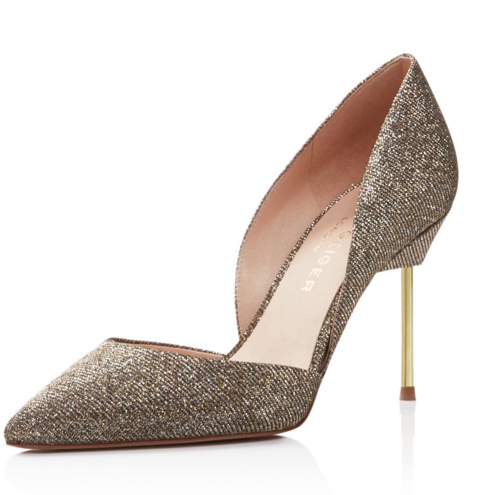 BRAND NEW Metallic Point Toe Heels